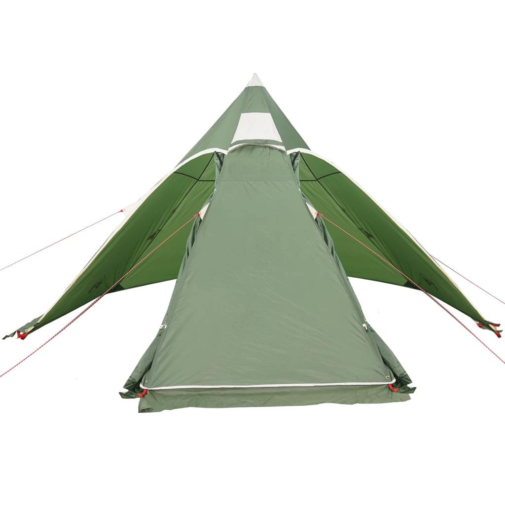 Tente de camping tipi 5 personnes verte imperméable