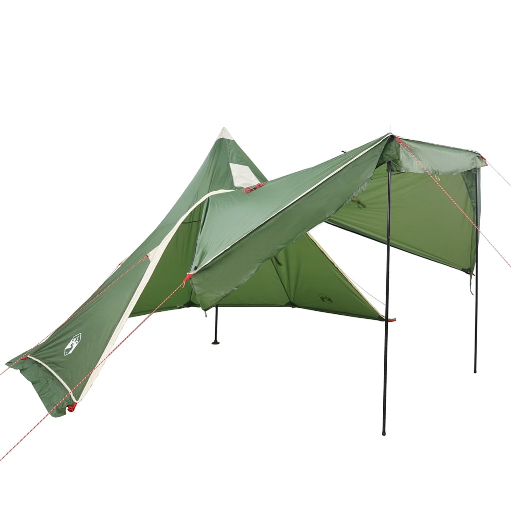 Tente de camping tipi 5 personnes verte imperméable