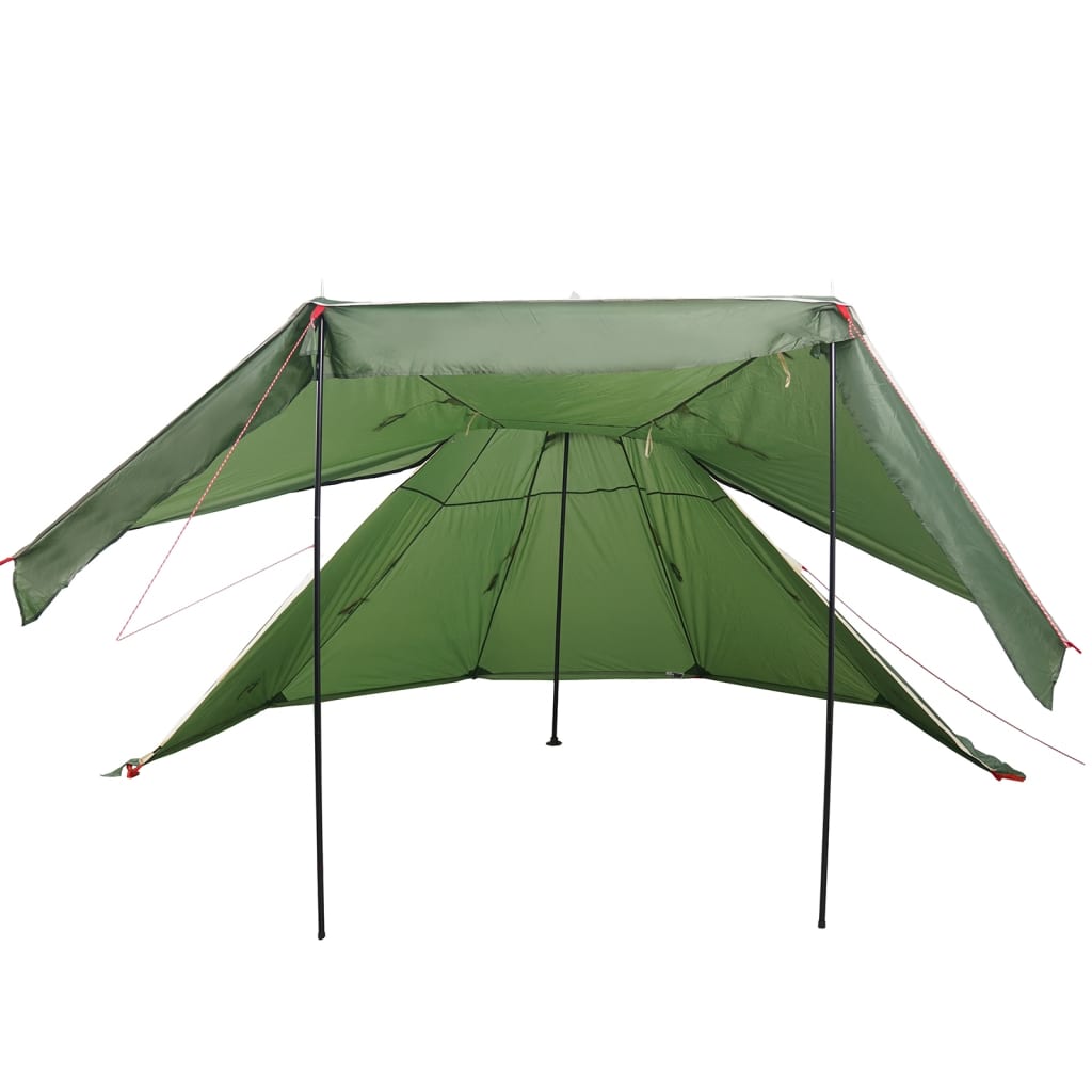 Tente de camping tipi 5 personnes verte imperméable