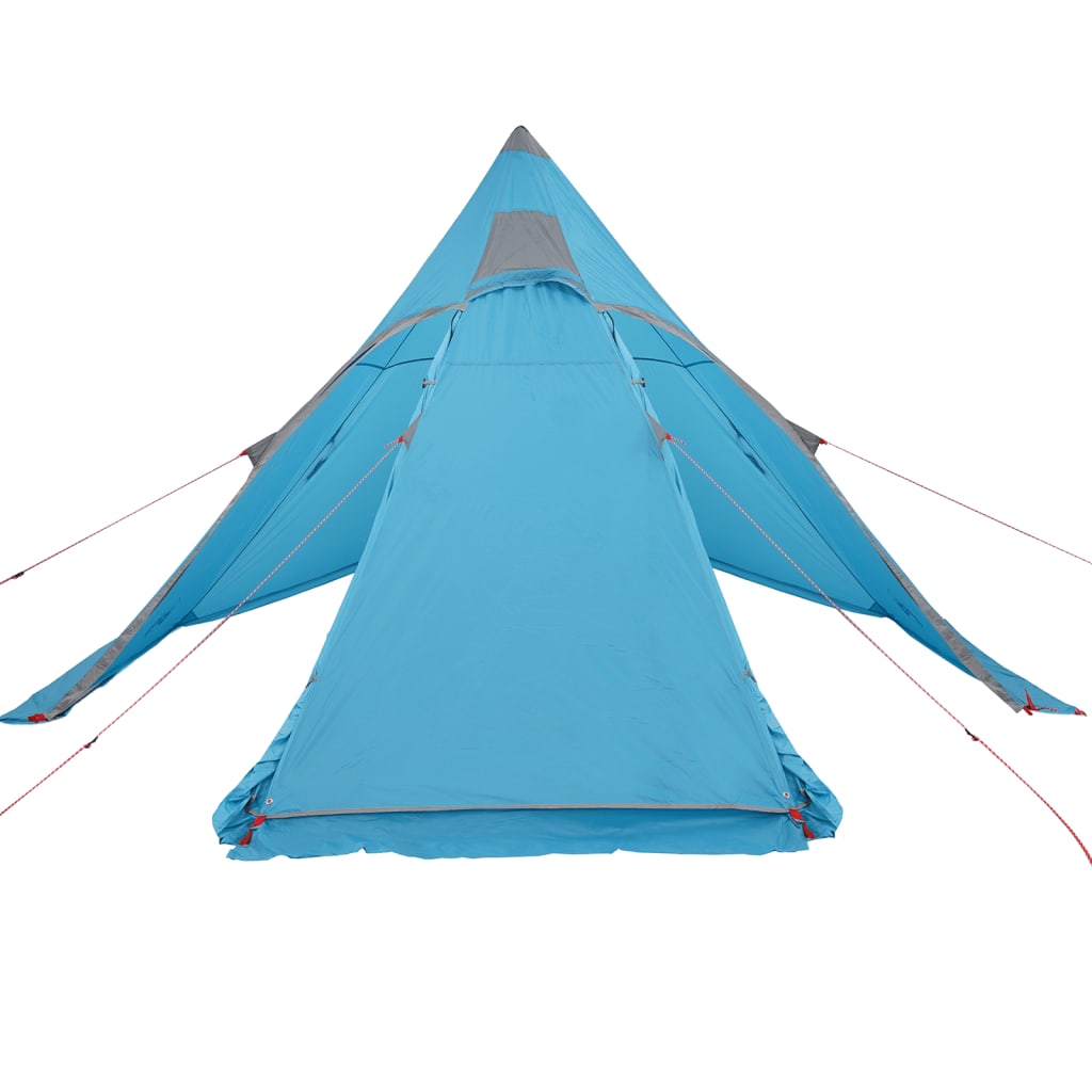 Tente de camping tipi 5 personnes bleue imperméable