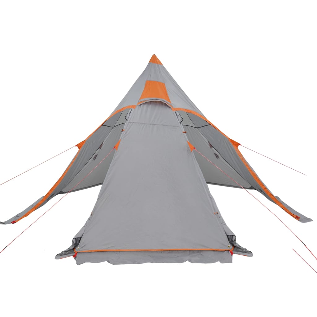 Tipi-Campingzelt 5 Personen Grau Wasserdicht