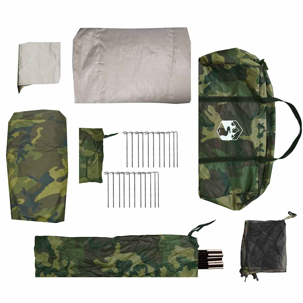 Tunnelzelt 4 Personen Camouflage Wasserdicht