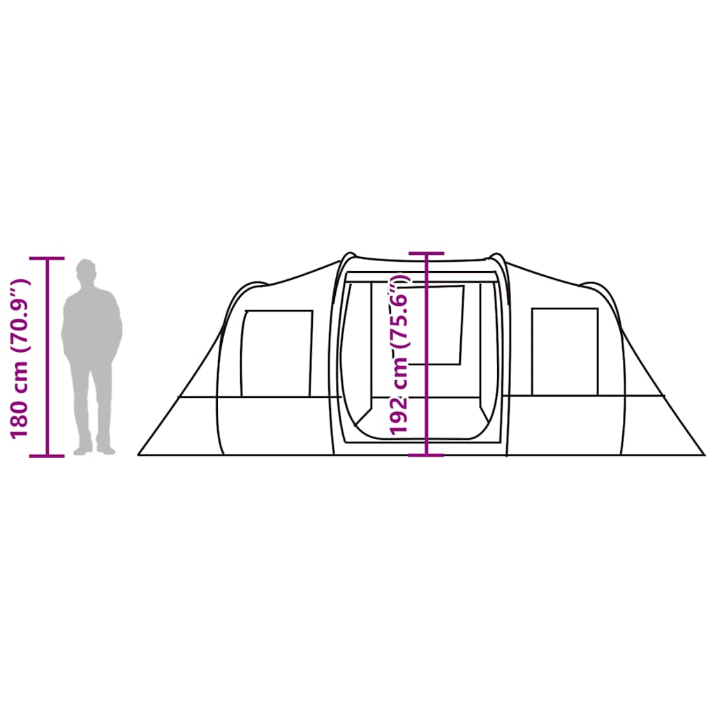 Tunnelzelt 4 Personen Camouflage Wasserdicht