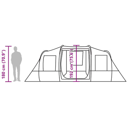 Tunnelzelt 4 Personen Camouflage Wasserdicht