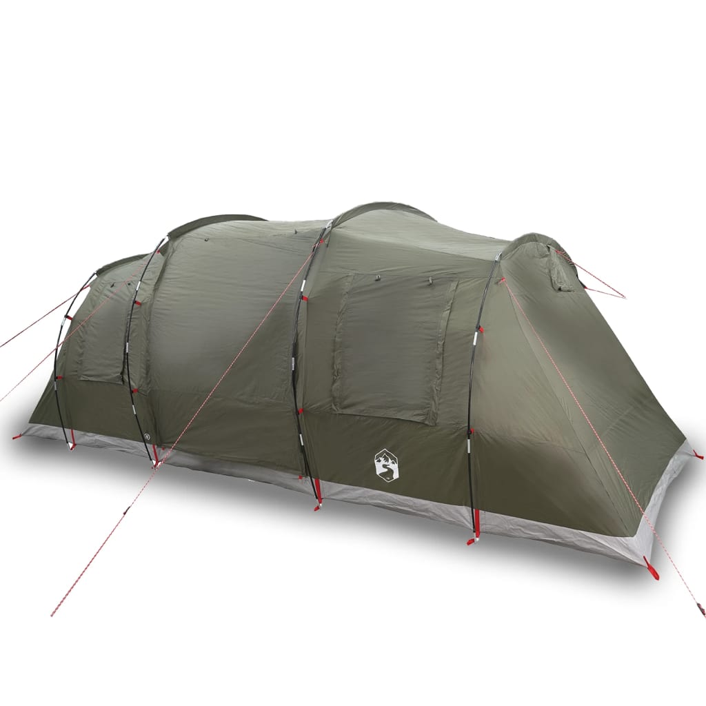 Tente familiale tunnel 6 personnes vert olive imperméable