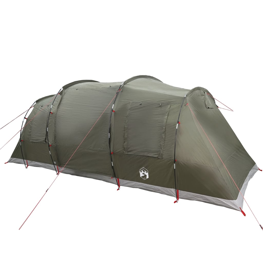 Tente familiale tunnel 6 personnes vert olive imperméable