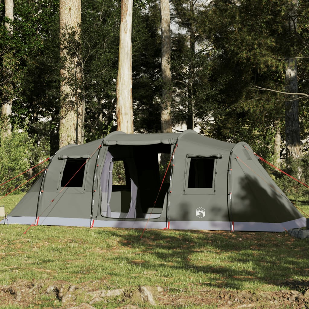 Tente familiale tunnel 6 personnes vert olive imperméable