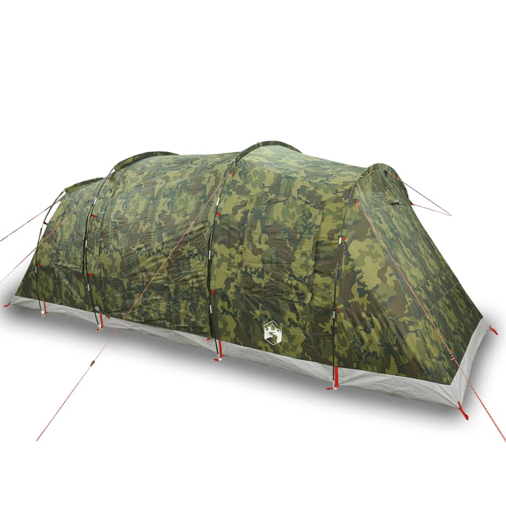 Tente familiale tunnel 6 personnes camouflage imperméable