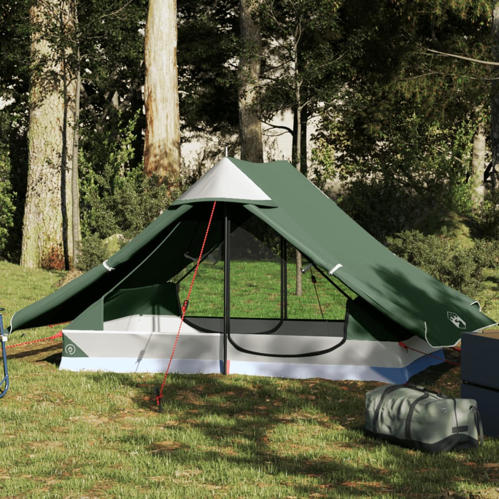 Tente de camping 2 personnes verte imperméable