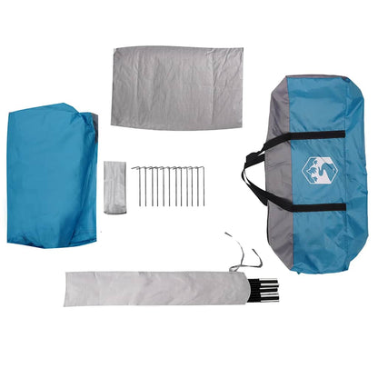 Campingzelt 2 Personen Blau Wasserdicht