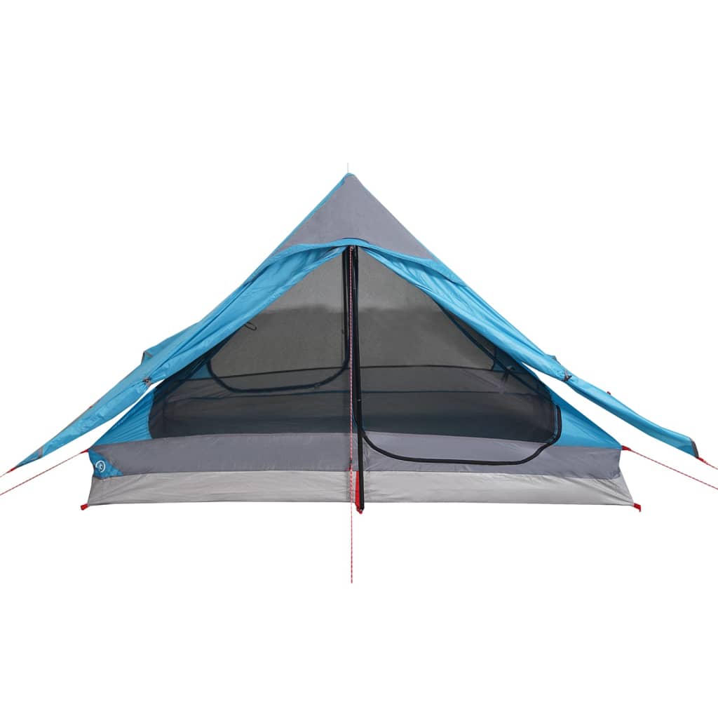 Tente de camping 2 personnes bleue imperméable