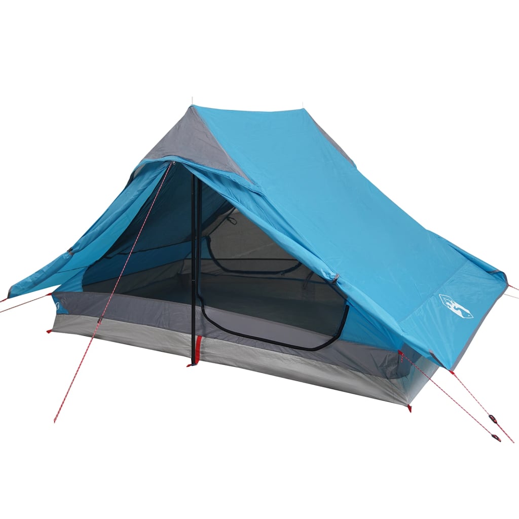 Tente de camping 2 personnes bleue imperméable