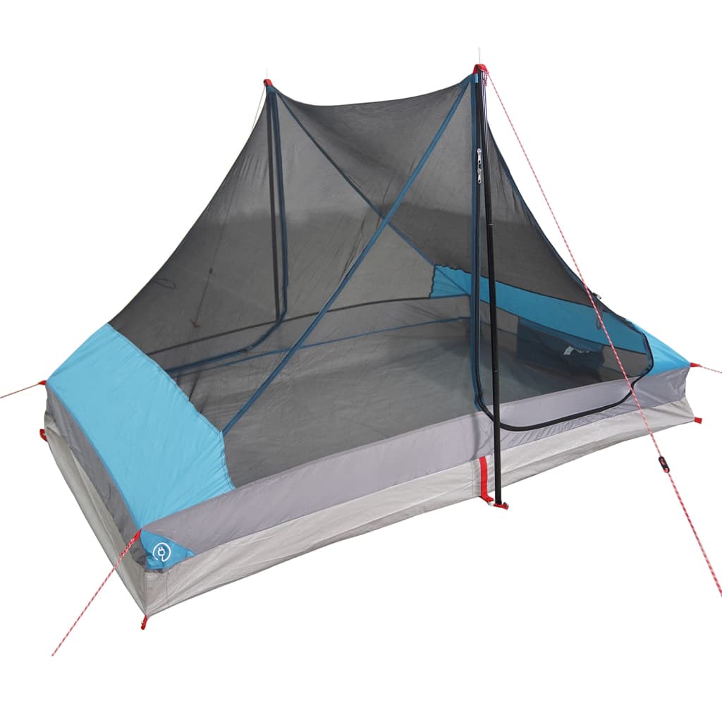 Tente de camping 2 personnes bleue imperméable