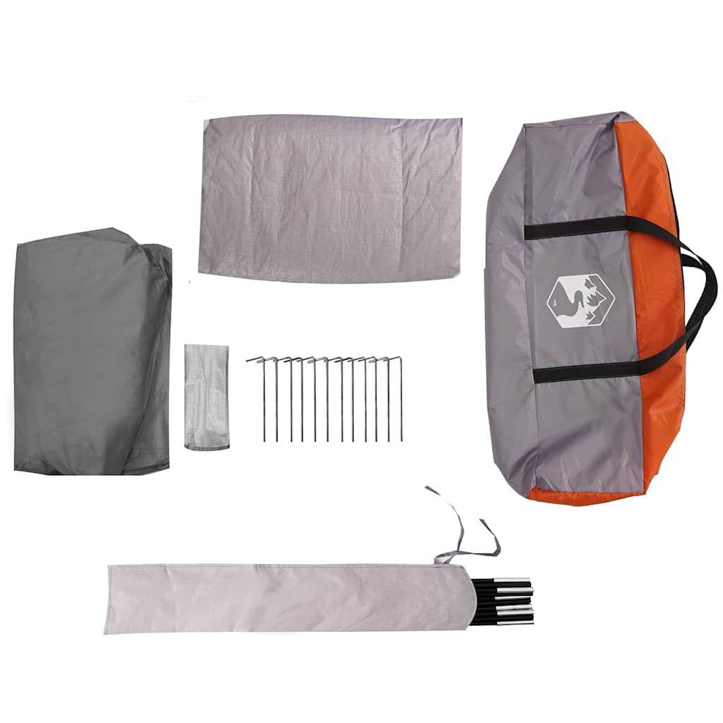 Campingzelt 2 Personen Grau Wasserdicht