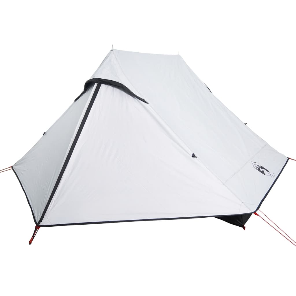 Tente de camping 2 personnes en tissu occultant blanc imperméable