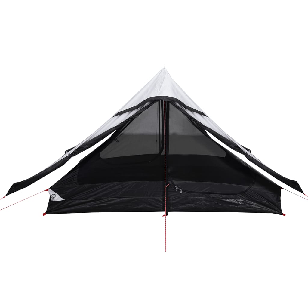 Tente de camping 2 personnes en tissu occultant blanc imperméable