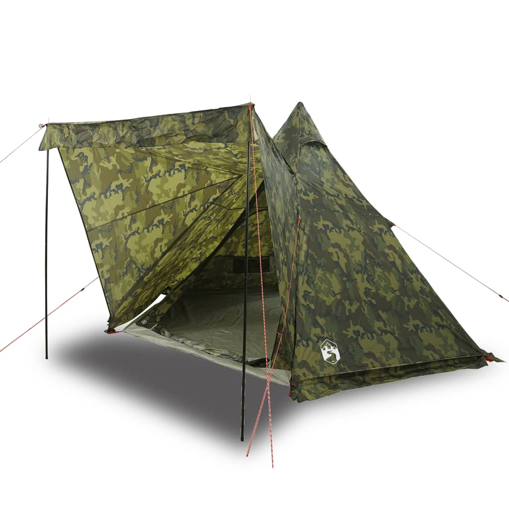 Tente tipi familiale 6 personnes motif camouflage imperméable