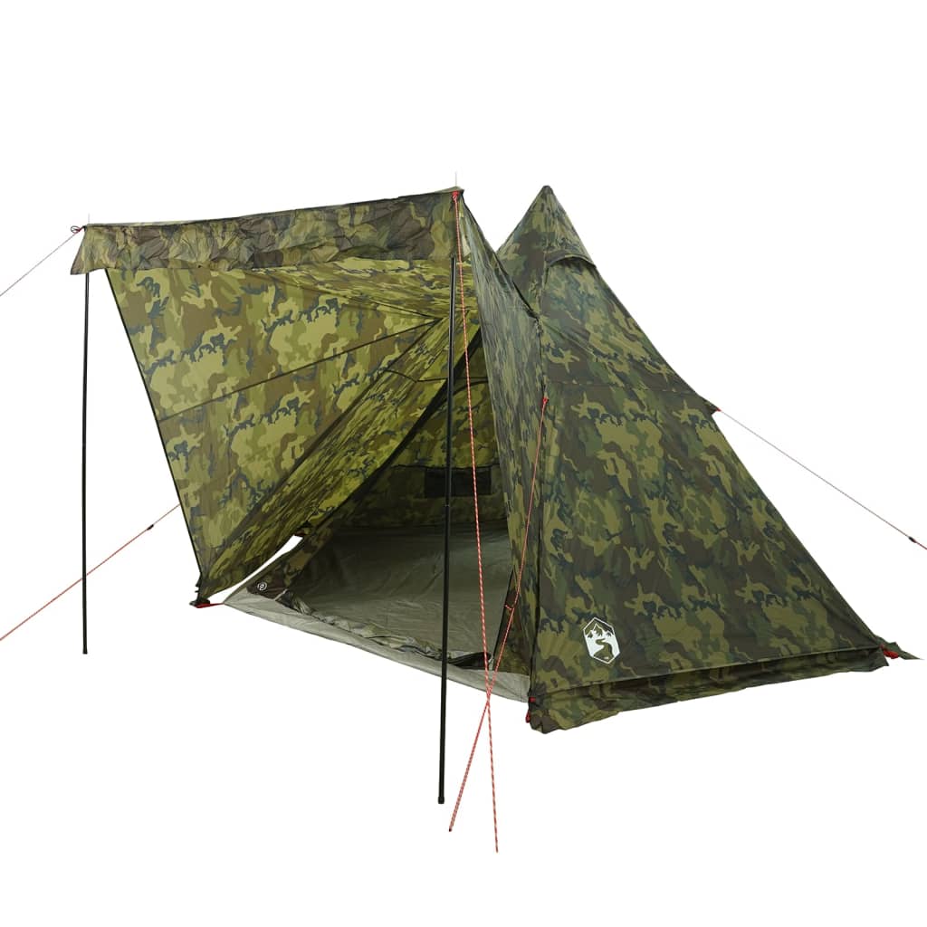 Tente tipi familiale 6 personnes motif camouflage imperméable