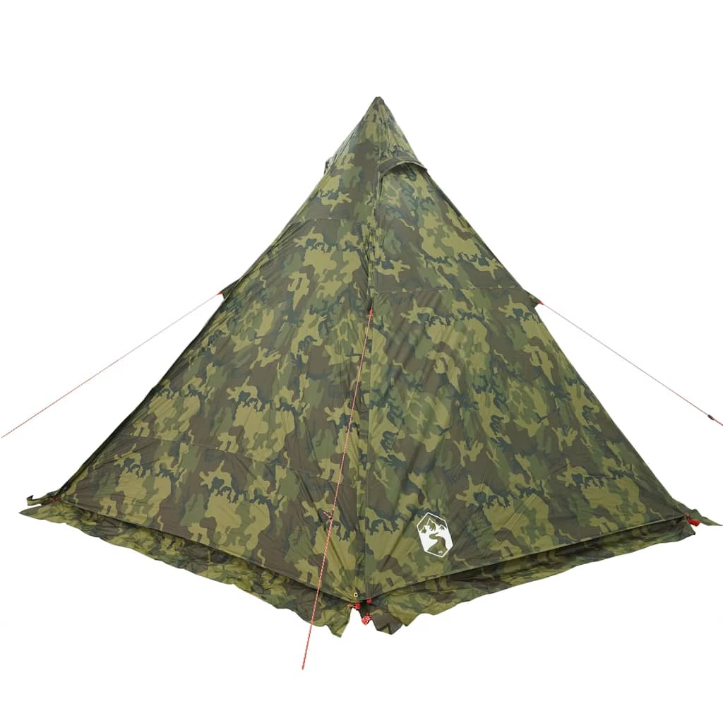 Tente tipi familiale 6 personnes motif camouflage imperméable