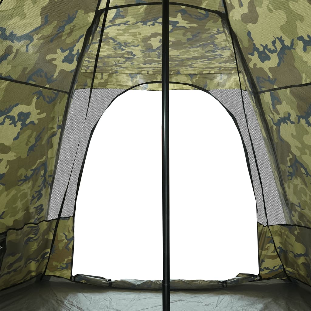 Tente tipi familiale 6 personnes motif camouflage imperméable