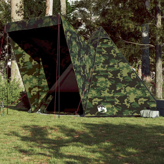 Tente tipi familiale 6 personnes motif camouflage imperméable