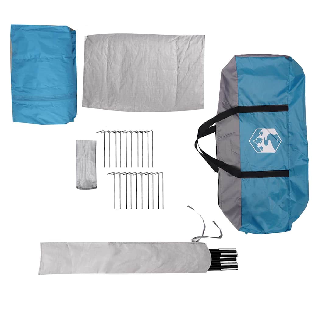 Tipi-Familienzelt 8 Personen Blau Wasserdicht
