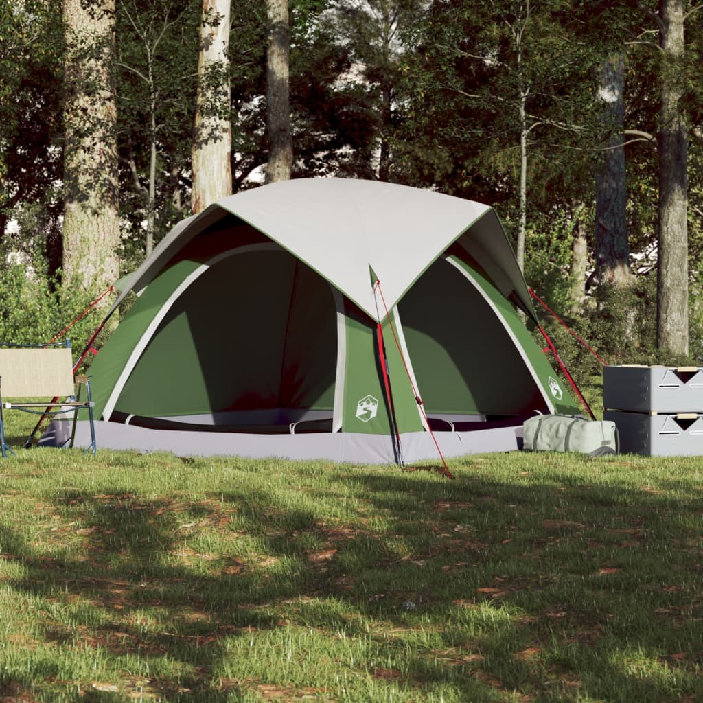 Tente de camping 4 personnes verte imperméable