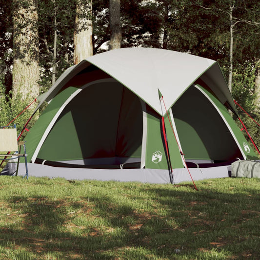 Tente de camping 4 personnes verte imperméable