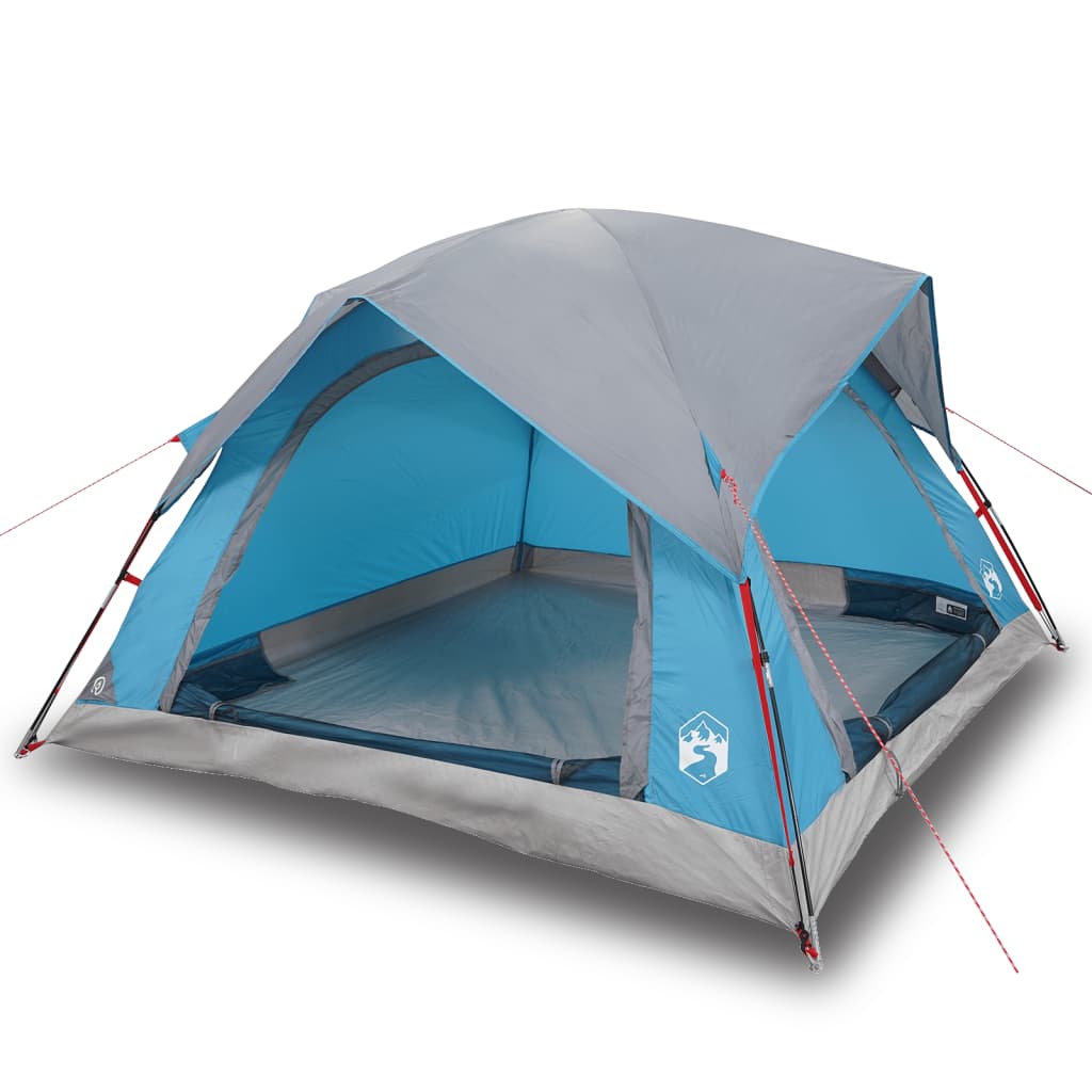 Tente de camping 4 personnes bleue imperméable