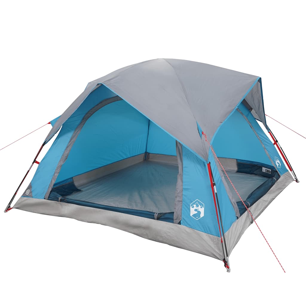 Tente de camping 4 personnes bleue imperméable