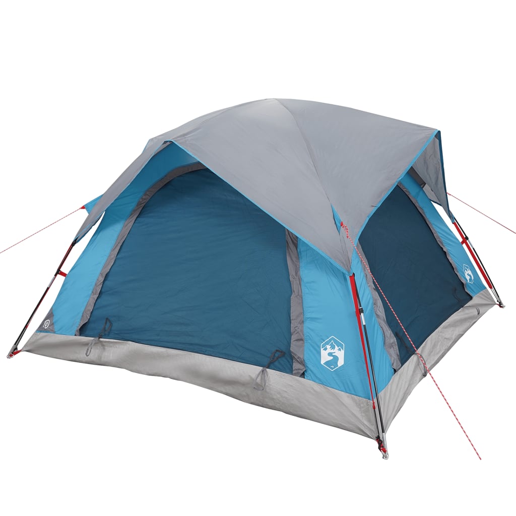 Tente de camping 4 personnes bleue imperméable