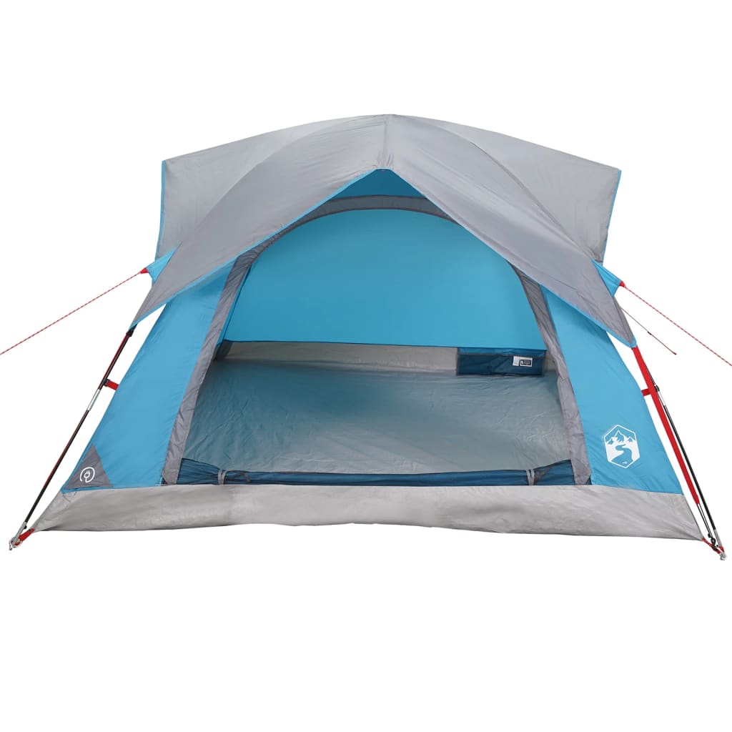 Tente de camping 4 personnes bleue imperméable