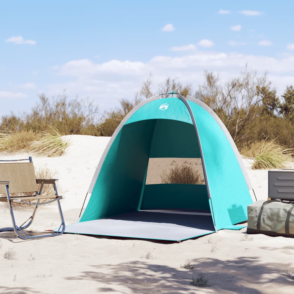 Tente de plage 3 personnes vert d'eau imperméable