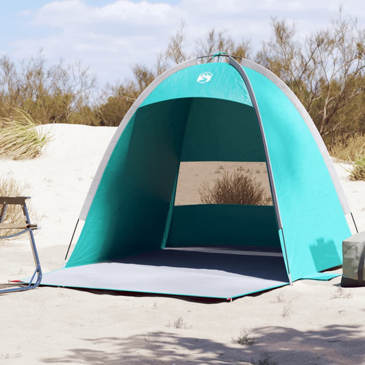 Tente de plage 3 personnes vert d'eau imperméable