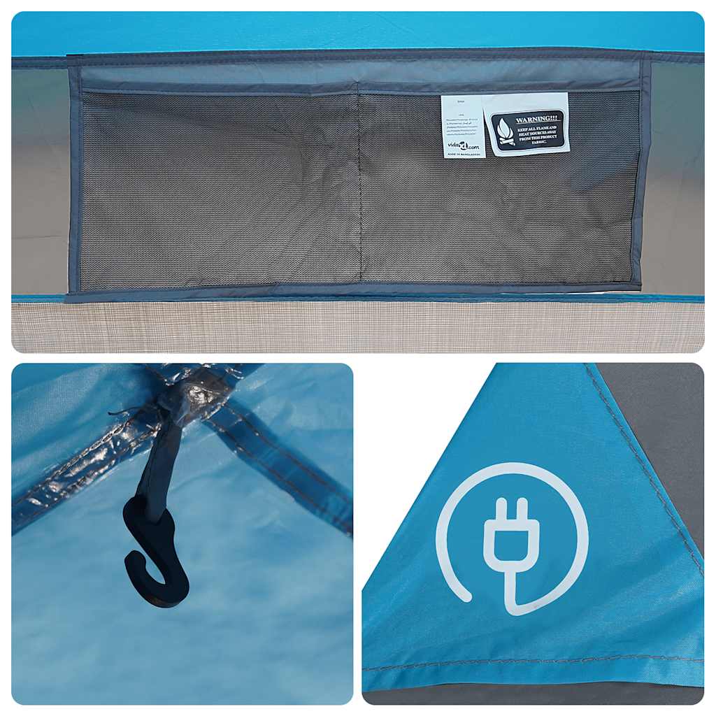 Autozelt 4 Personen Blau Wasserfest