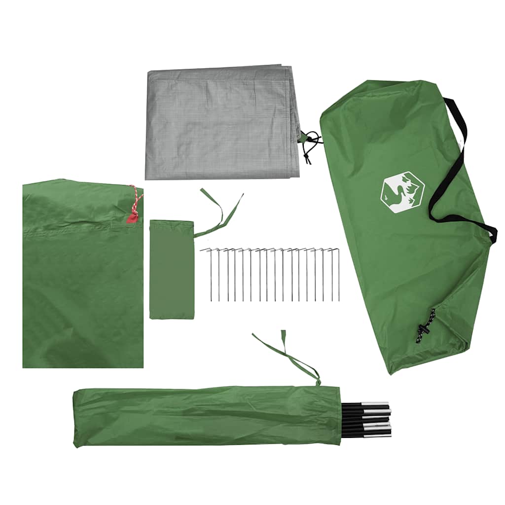 Campingzelt 5 Personen Grün Wasserdicht