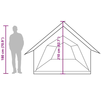 Campingzelt 5 Personen Grün Wasserdicht
