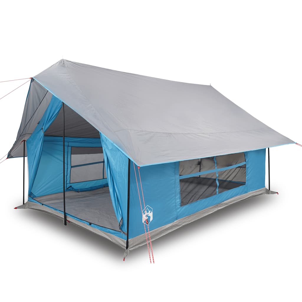 Tente de camping 5 personnes bleue imperméable