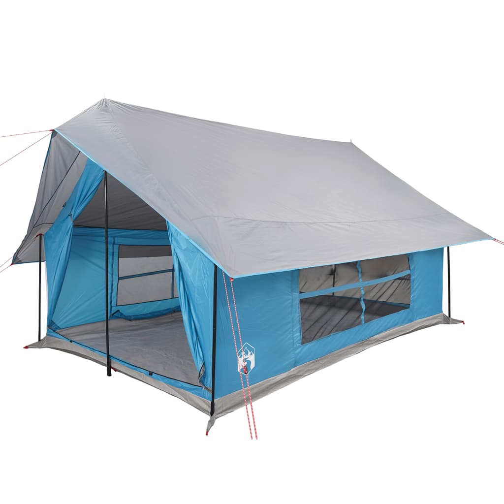 Tente de camping 5 personnes bleue imperméable