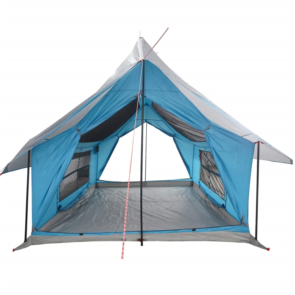 Tente de camping 5 personnes bleue imperméable