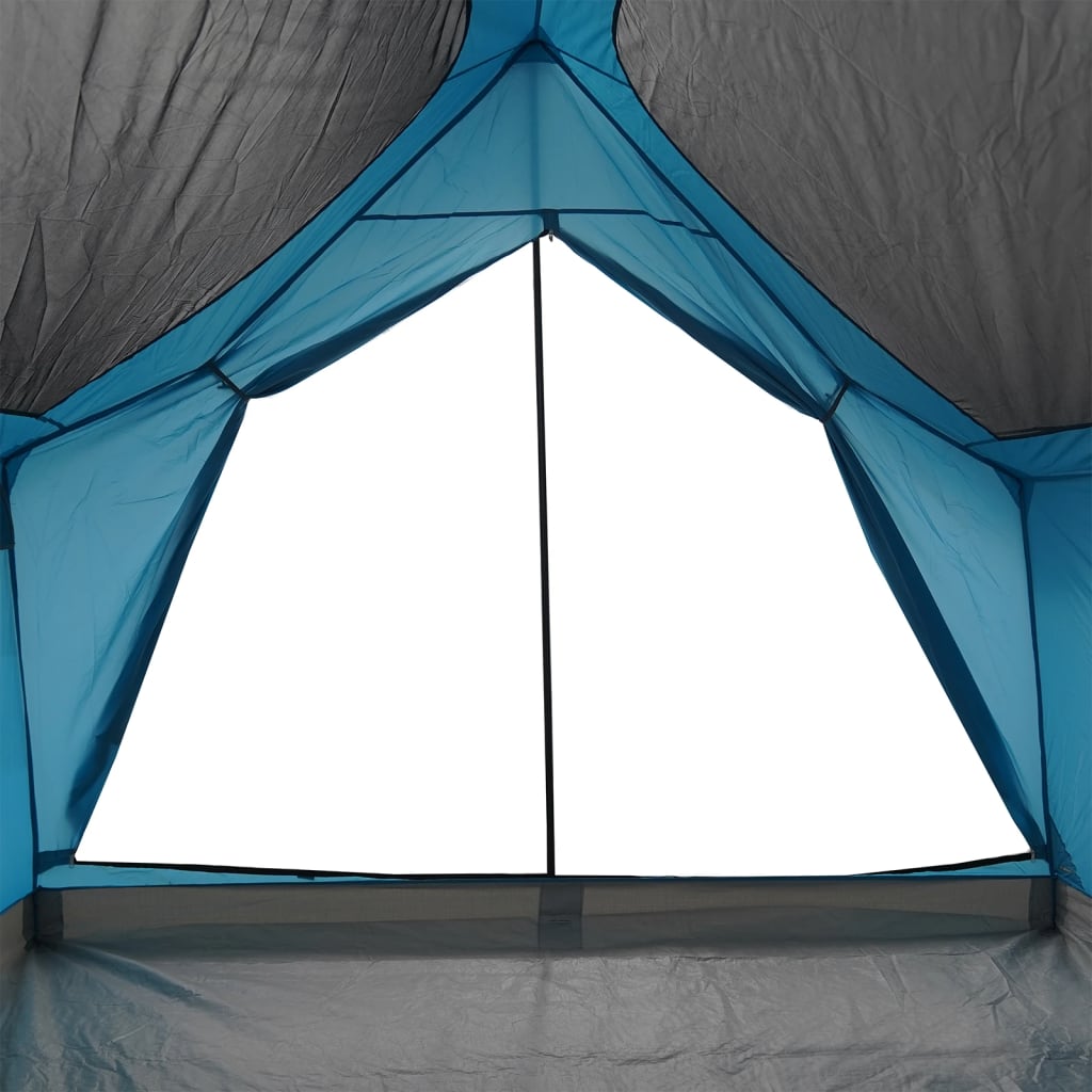 Tente de camping 5 personnes bleue imperméable