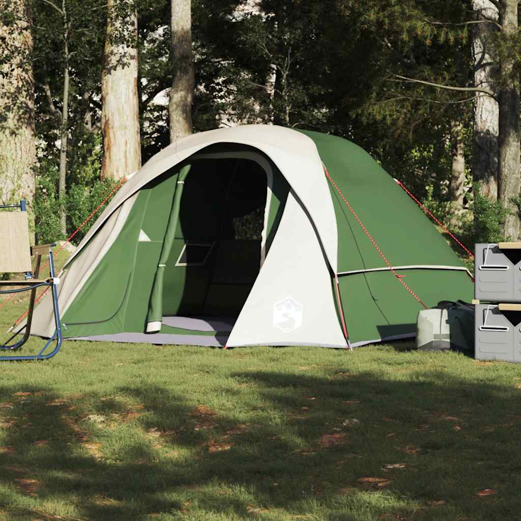 Campingzelt 4 Personen Grün Wasserdicht