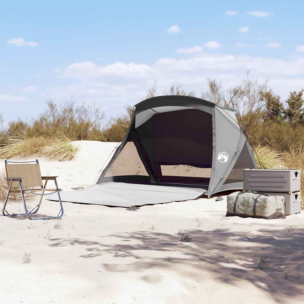 Strandzelt 2 Personen Grau Wasserdicht