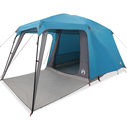 Campingzelt mit Vorzelt 5 Personen Blau Wasserdicht