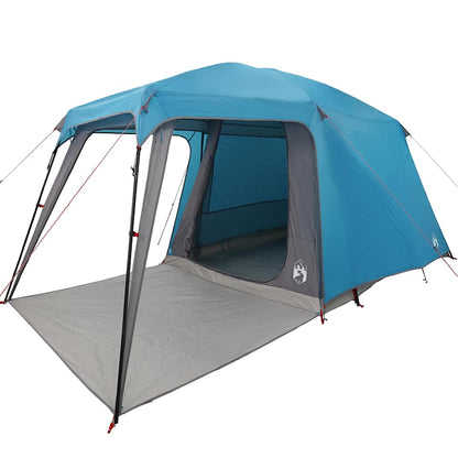 Campingzelt mit Vorzelt 5 Personen Blau Wasserdicht