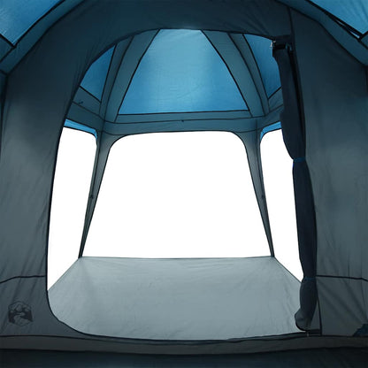 Campingzelt mit Vorzelt 5 Personen Blau Wasserdicht