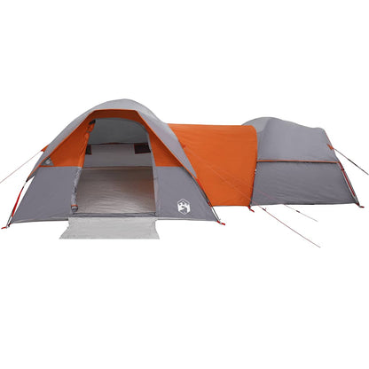 Campingzelt 5 Personen Grau und Orange Wasserdicht