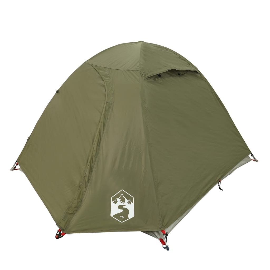 Tente de camping dôme 2 personnes vert olive imperméable