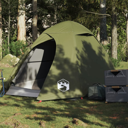 Tente de camping dôme 2 personnes vert olive imperméable