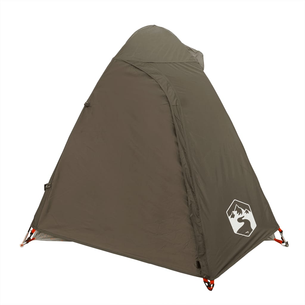 Tente de camping dôme 2 personnes marron imperméable